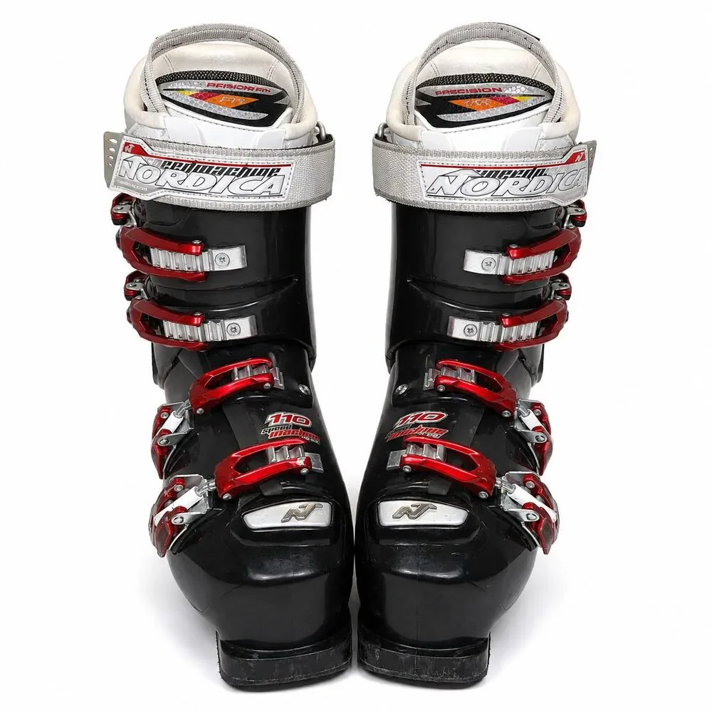 Nordica Speedmachine 110 Ski Boots Mens 7.5 Mondo 25-25.5 295mm Black Red